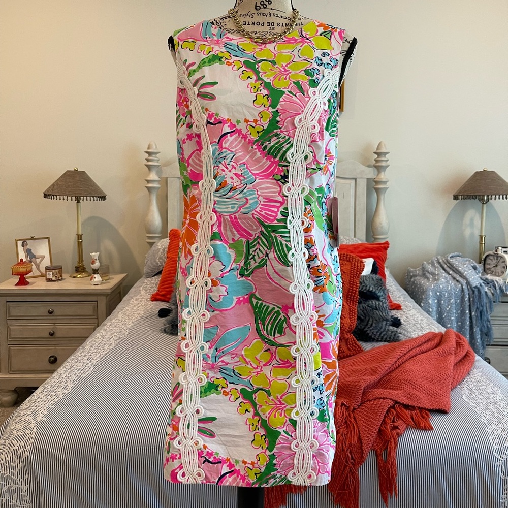 Lilly Pulitzer for Target Pink, Green & White Floral Shift Dress